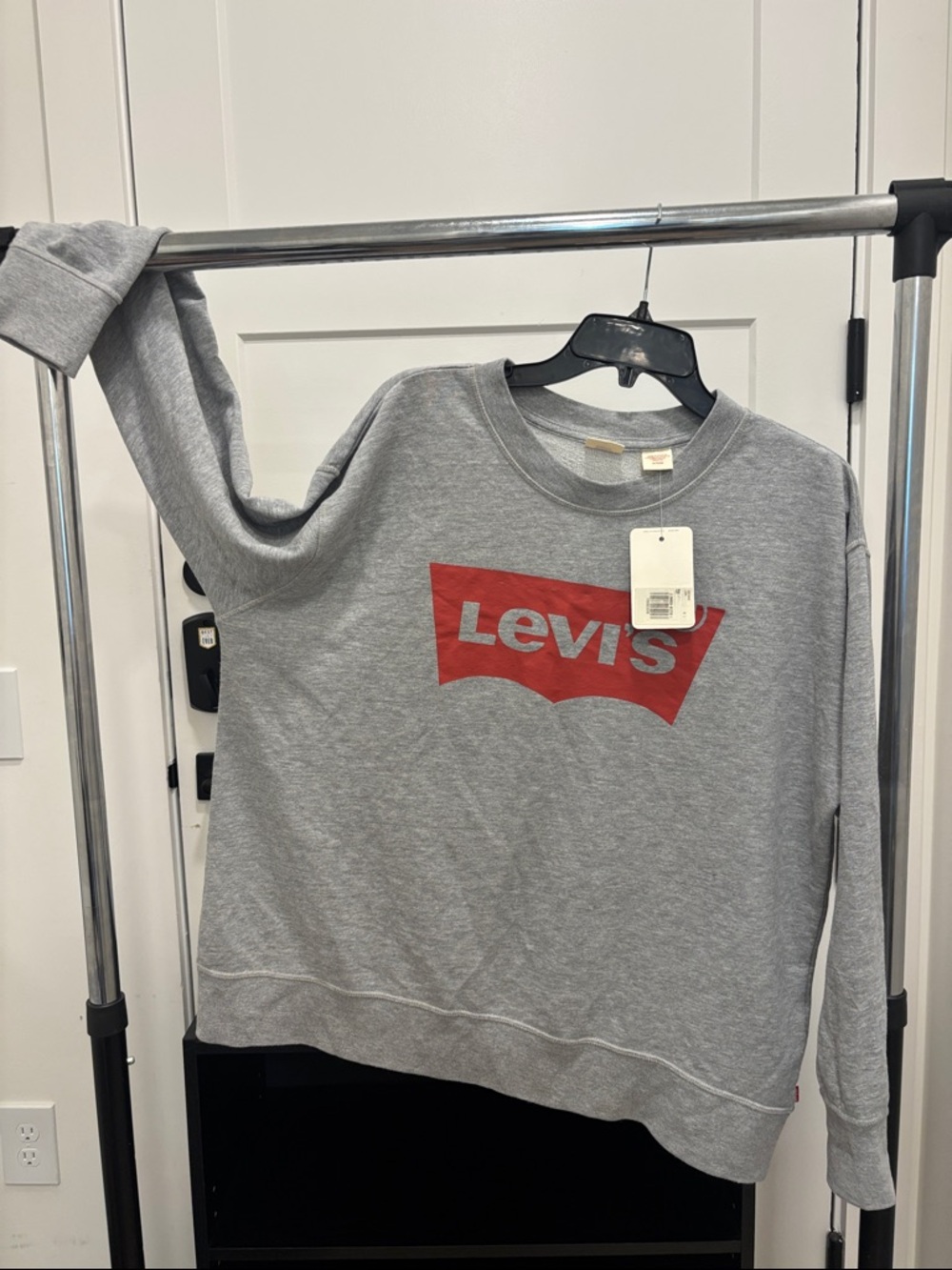 Levi's Gray Sweatshirt with Red Logo